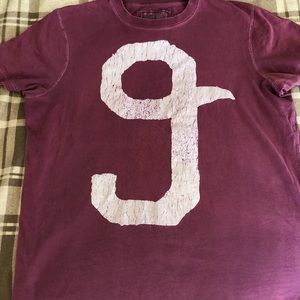 Maroon vintage style t-shirt